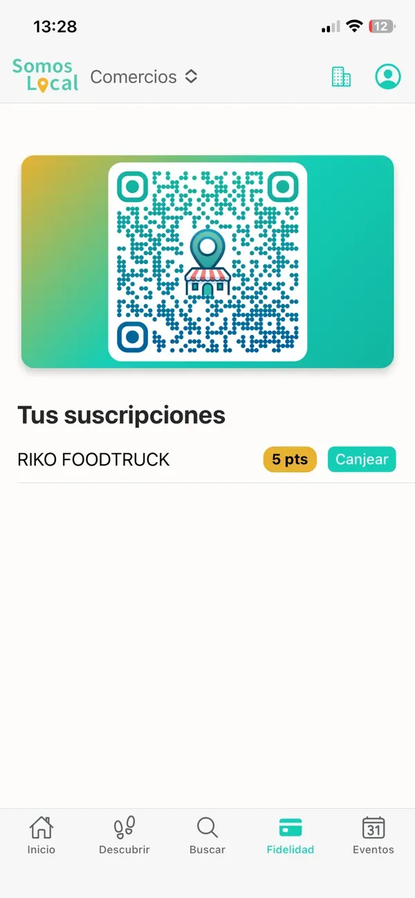 Fidelización integrada en la app Somos Local